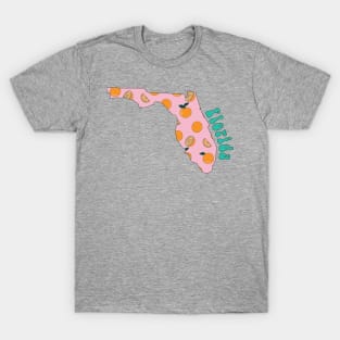 Florida Orange State Outline T-Shirt